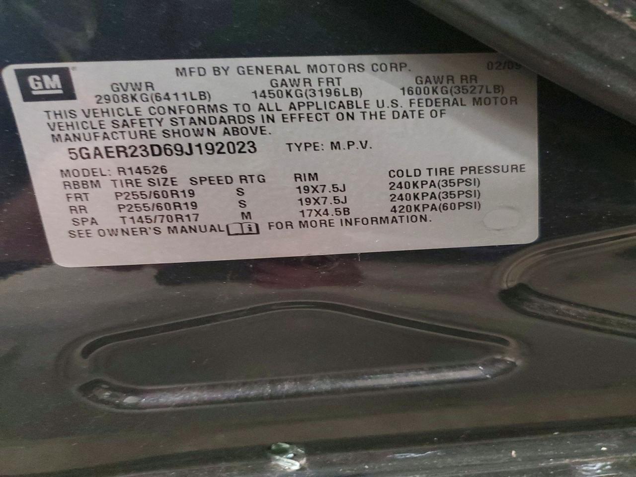 2009 BUICK ENCLAVE