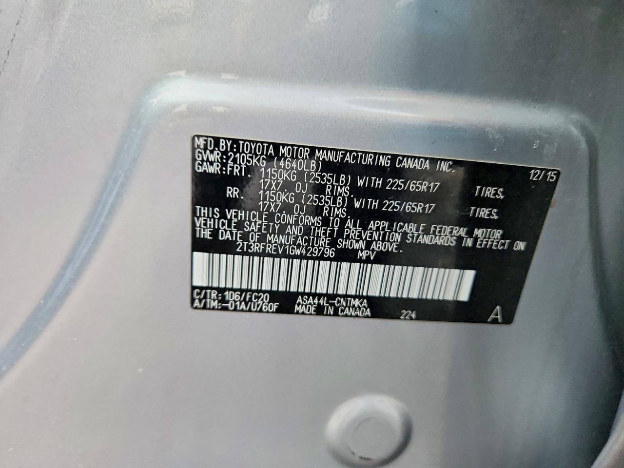 2016 TOYOTA RAV4