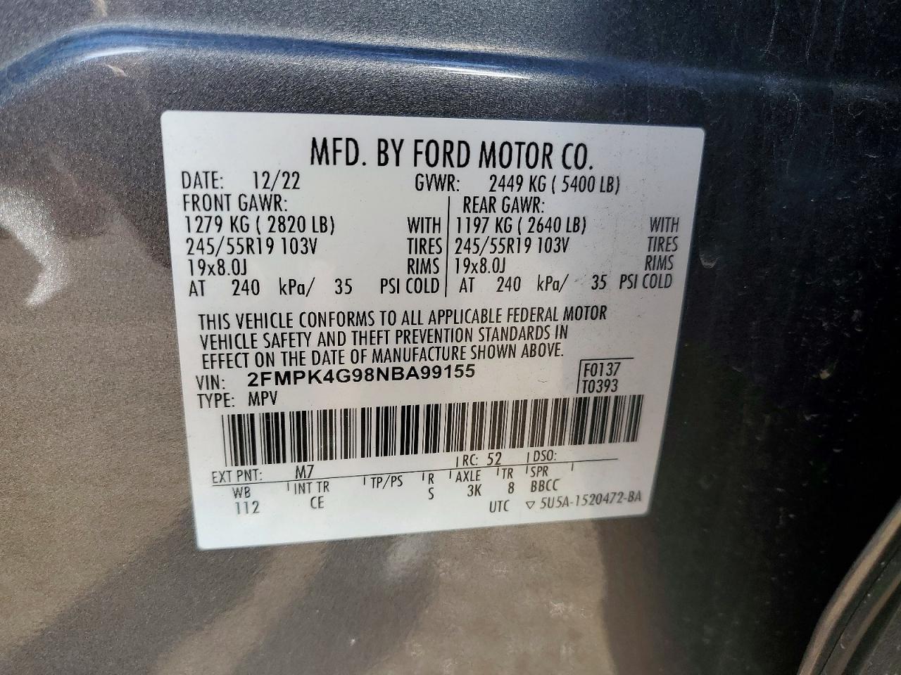 2022 FORD EDGE