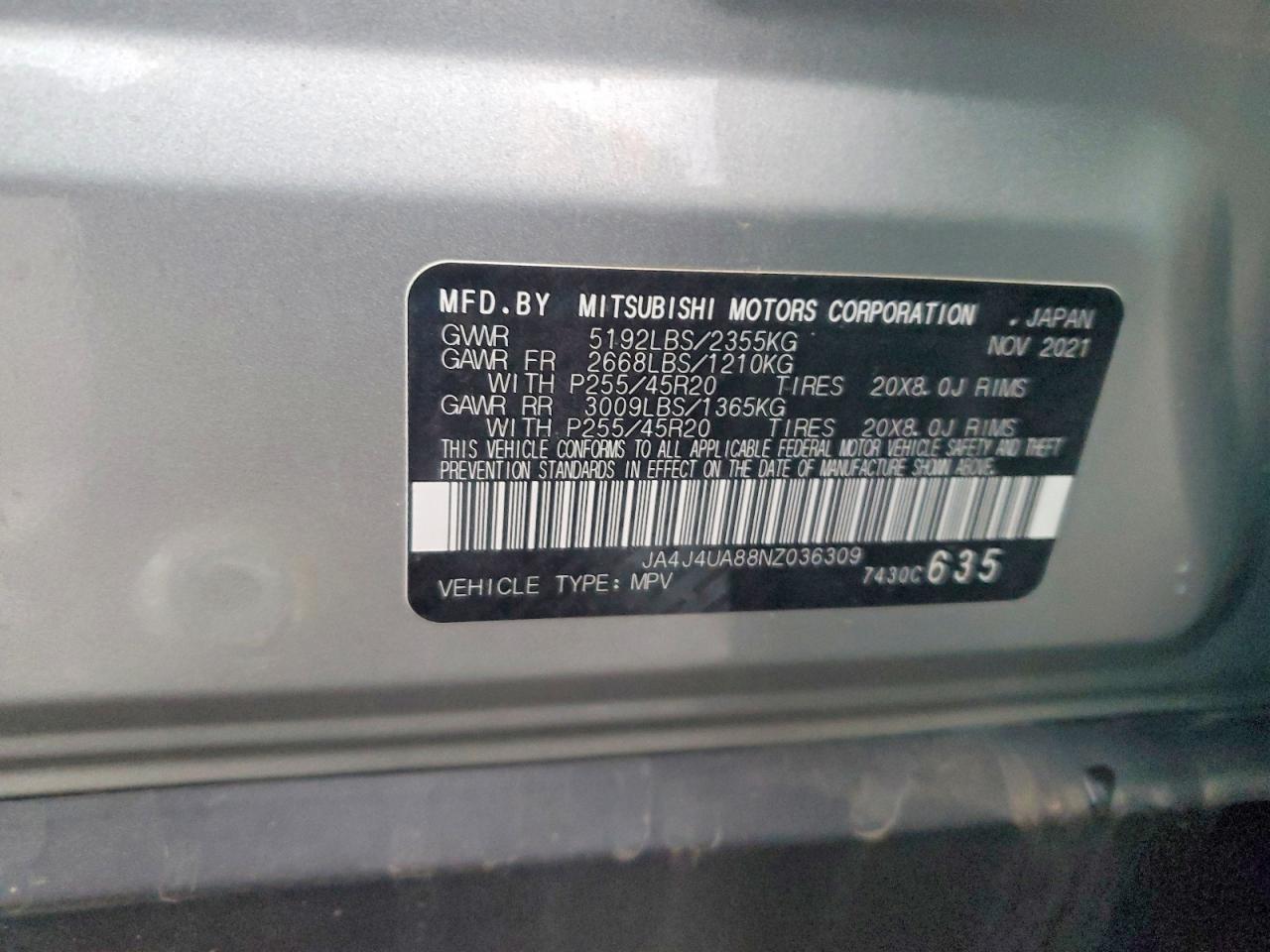2022 MITSUBISHI outlander