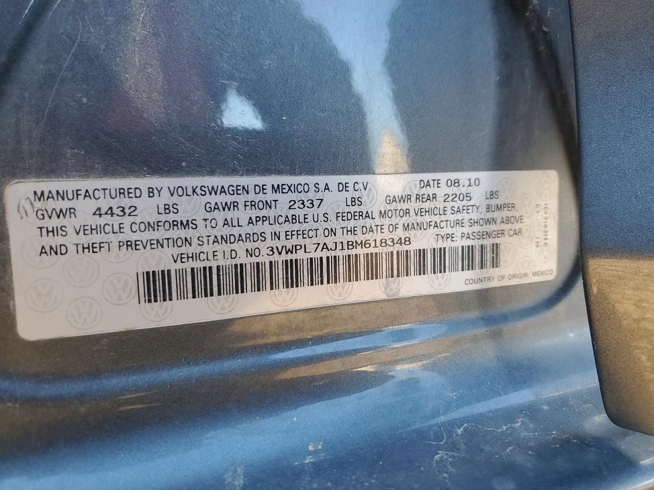 2011 VOLKSWAGEN JETTA