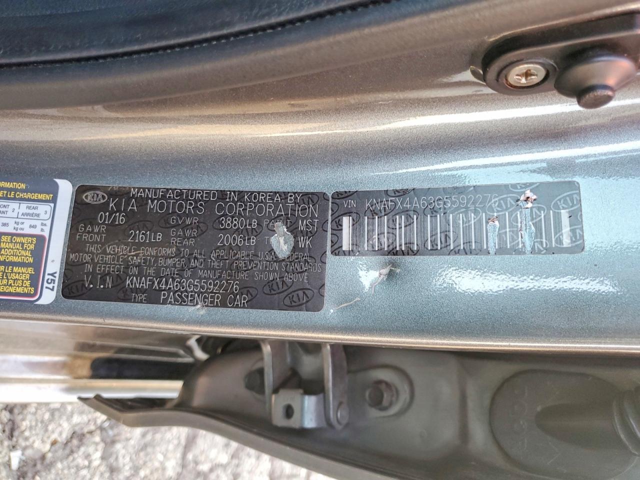 2016 KIA FORTE