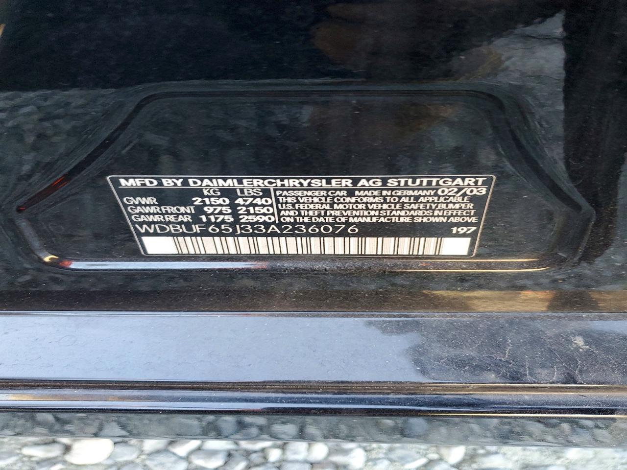 2003 MERCEDES-BENZ E-Class