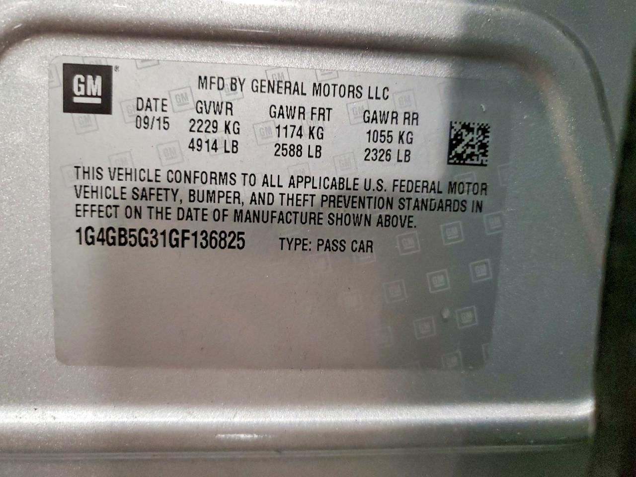 2016 BUICK LACROSSE