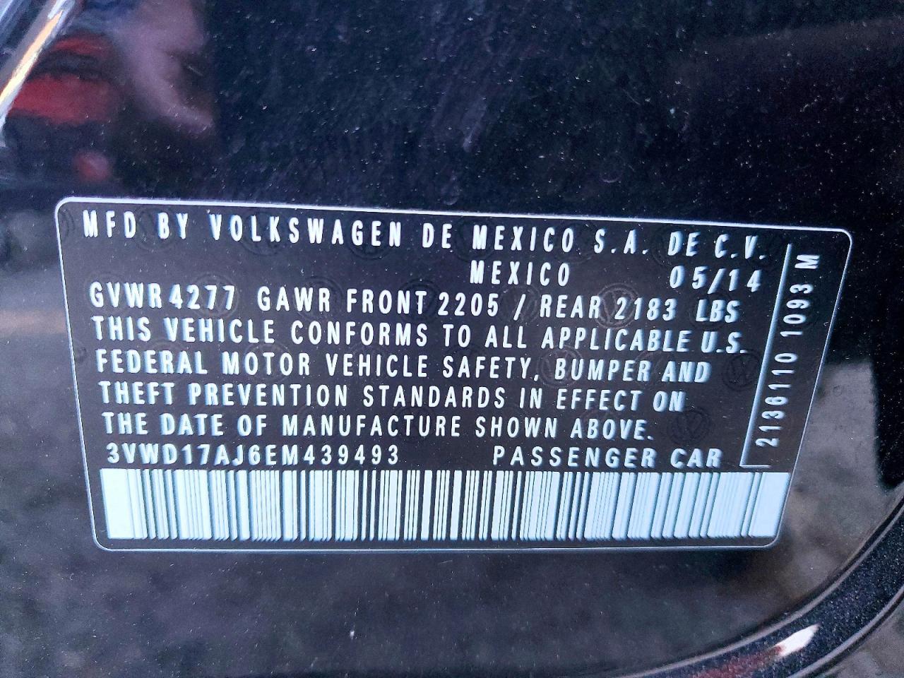 2014 VOLKSWAGEN JETTA