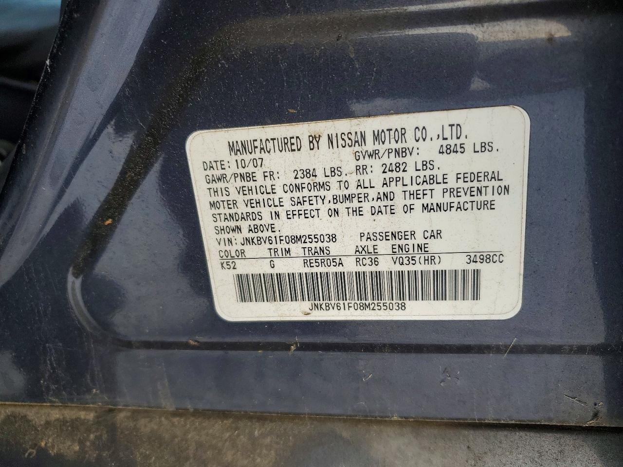 2010 INFINITI G35