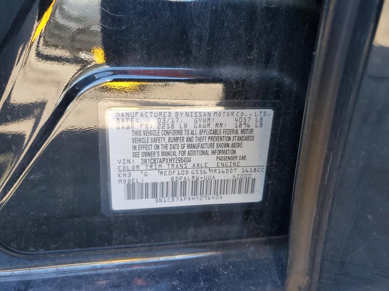 2017 NISSAN SENTRA