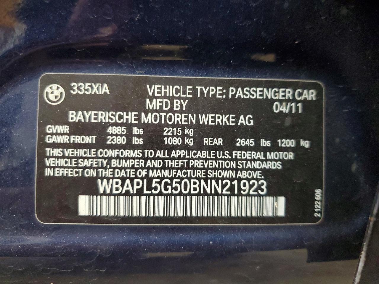 2011 BMW 3 SERIES