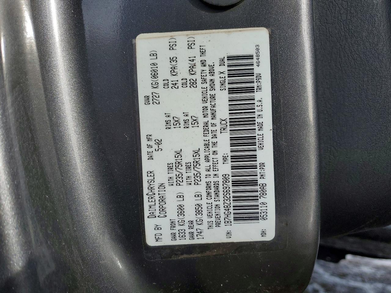 2002 DODGE Dakota