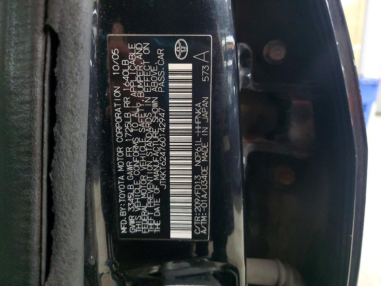 2006 TOYOTA SCION