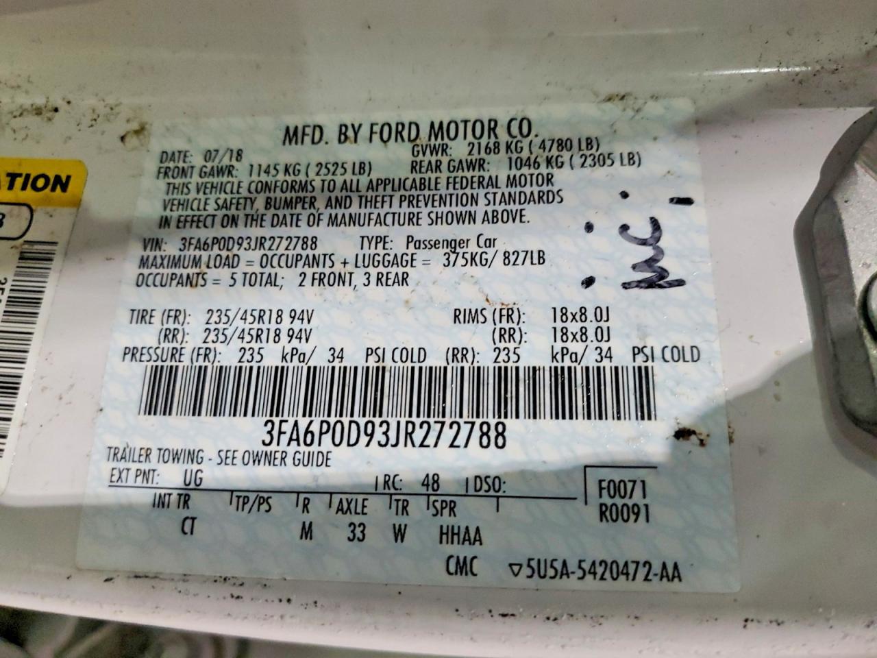 2018 FORD FUSION