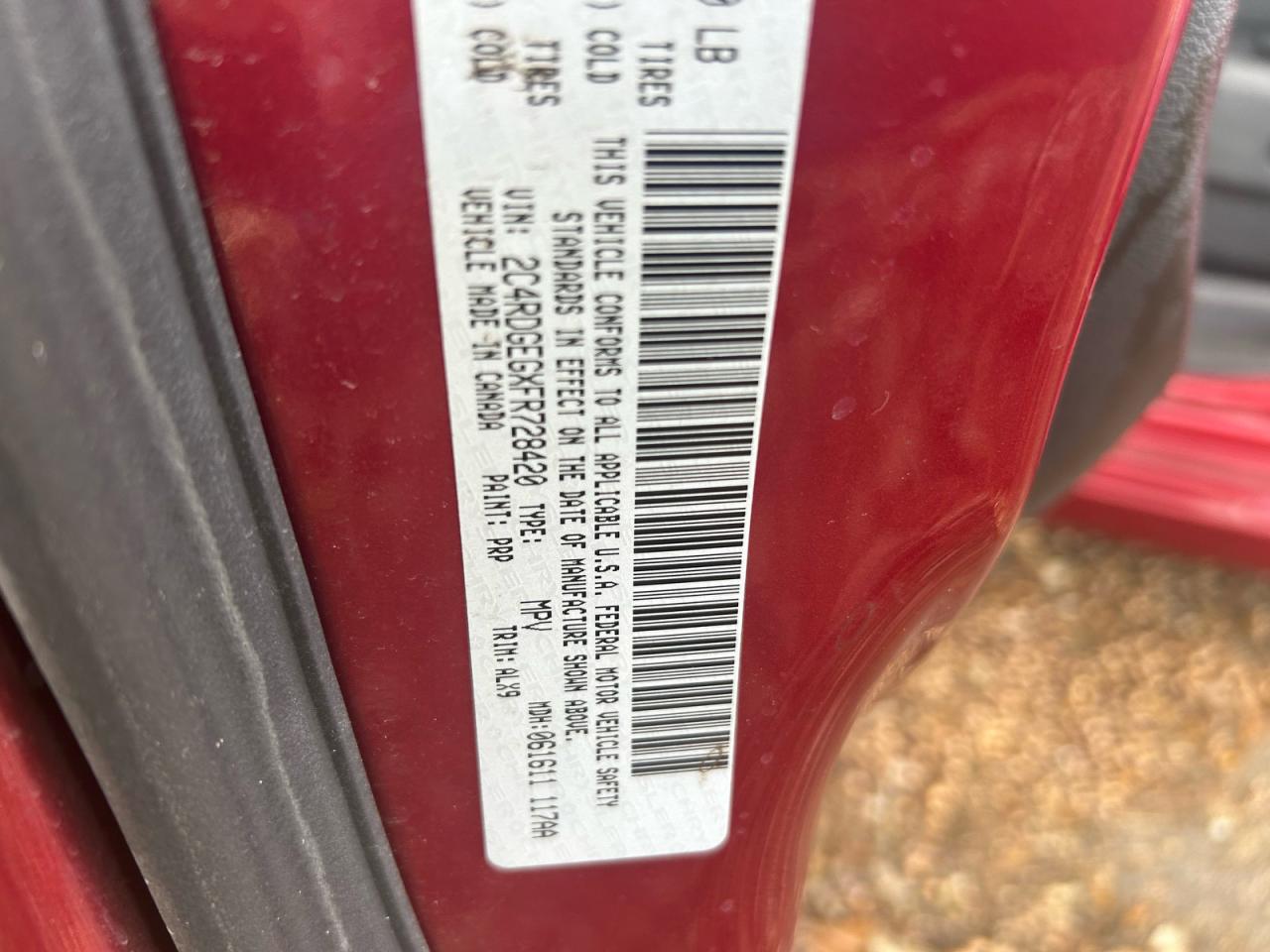 2015 DODGE GRAND CARAVAN