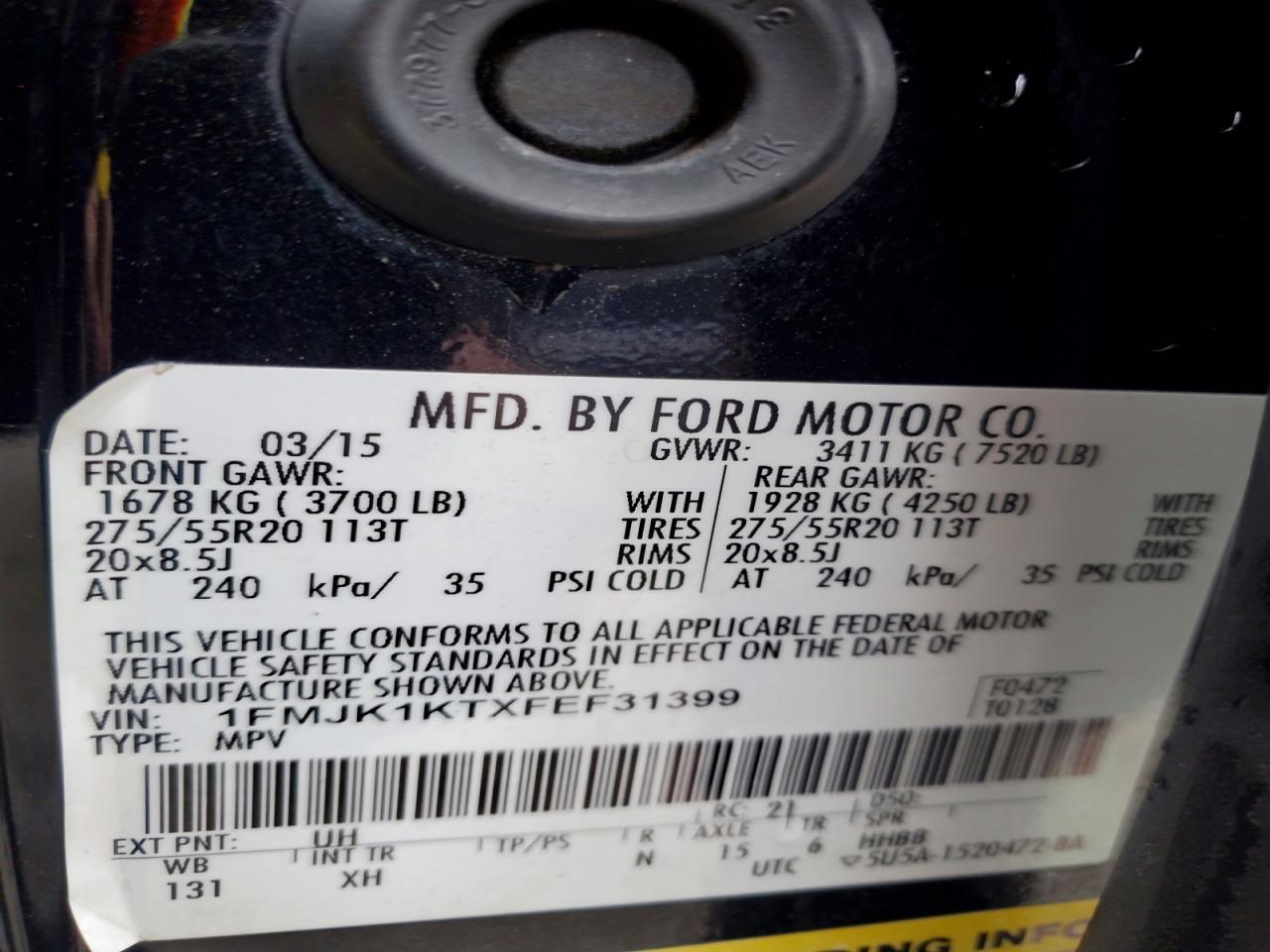 2015 FORD Expedition