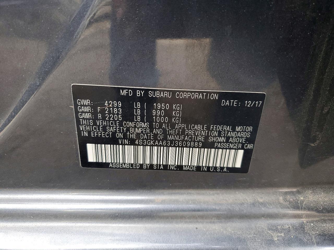 2018 SUBARU IMPREZA