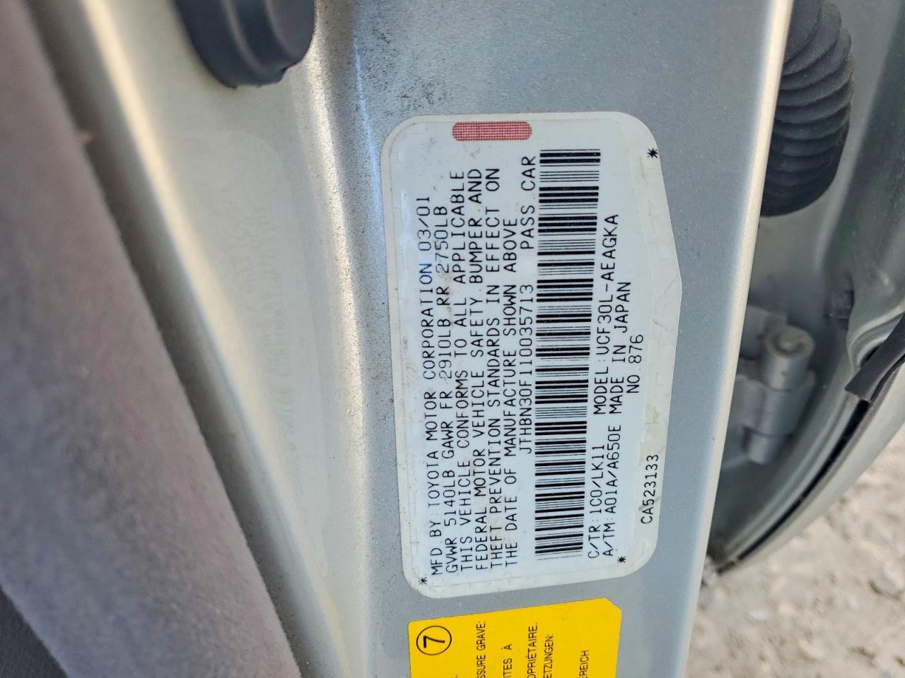 2001 LEXUS Ls 430