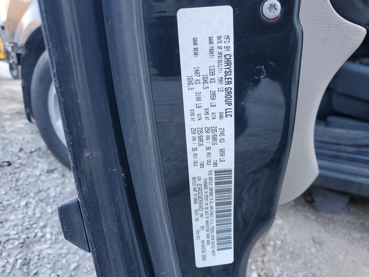 2012 DODGE GRAND CARAVAN