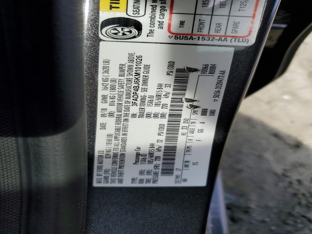 2019 FORD Fiesta