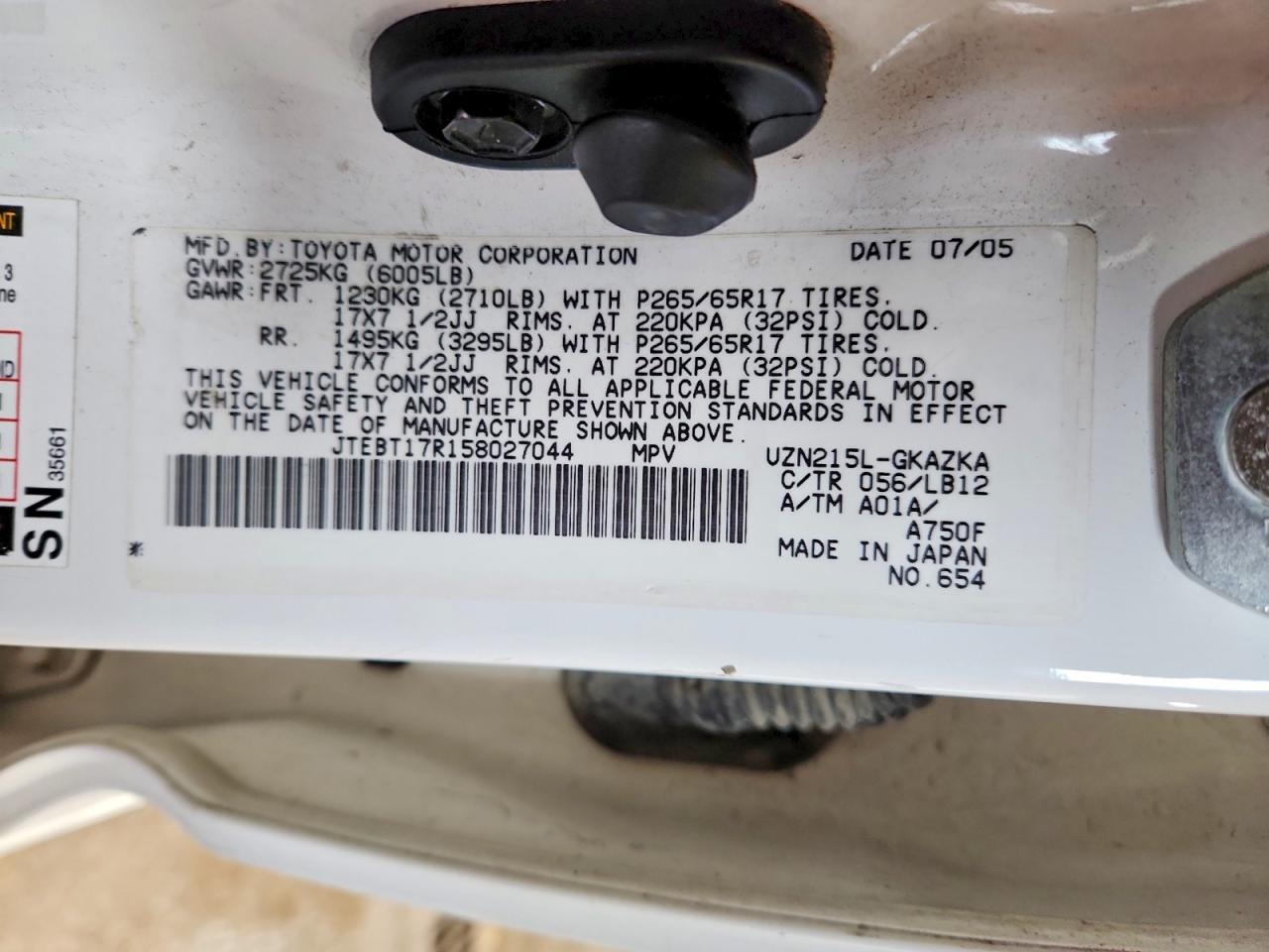 2005 TOYOTA 4Runner