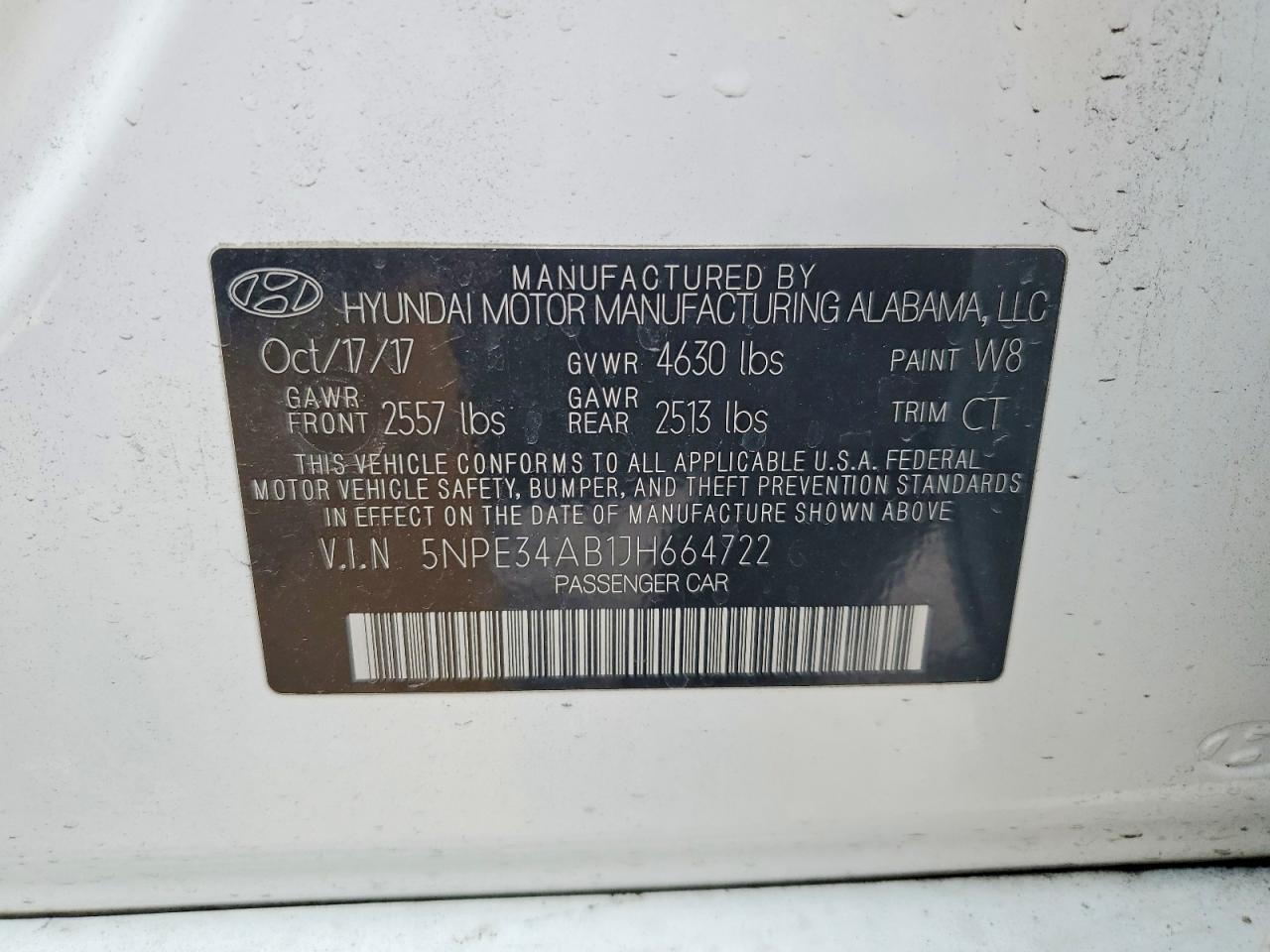 2018 HYUNDAI SONATA