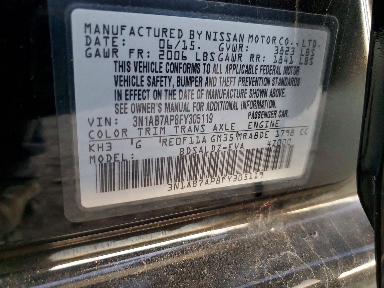 2015 NISSAN SENTRA