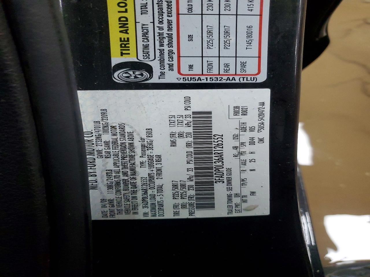 2010 FORD FUSION