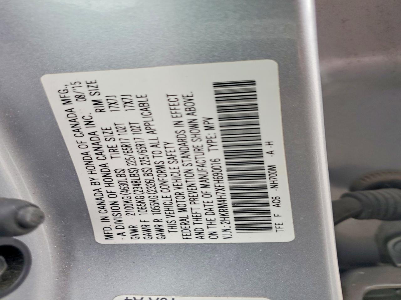 2015 HONDA CR-V