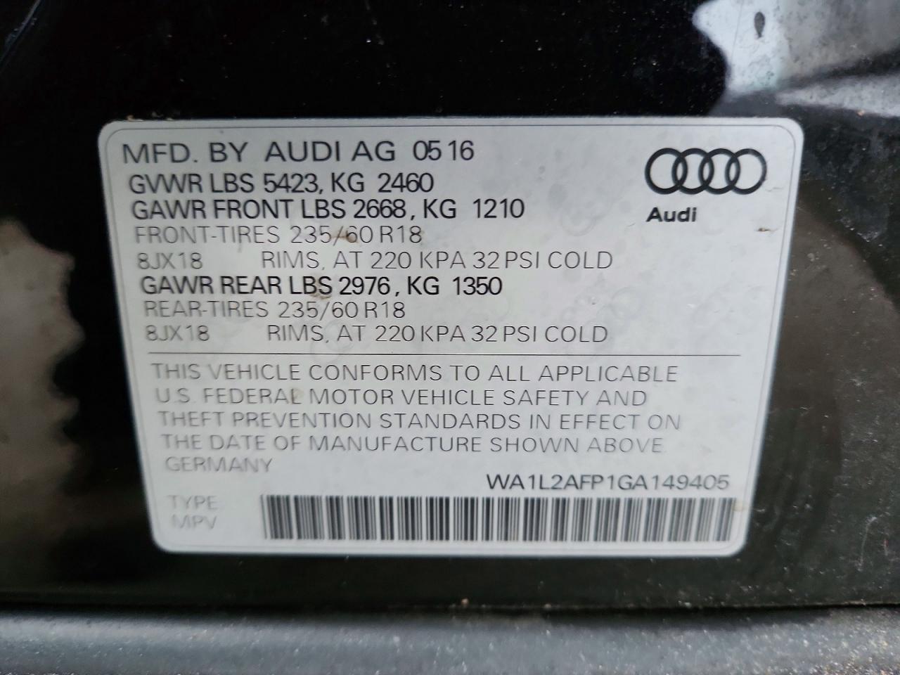 2016 AUDI Q5