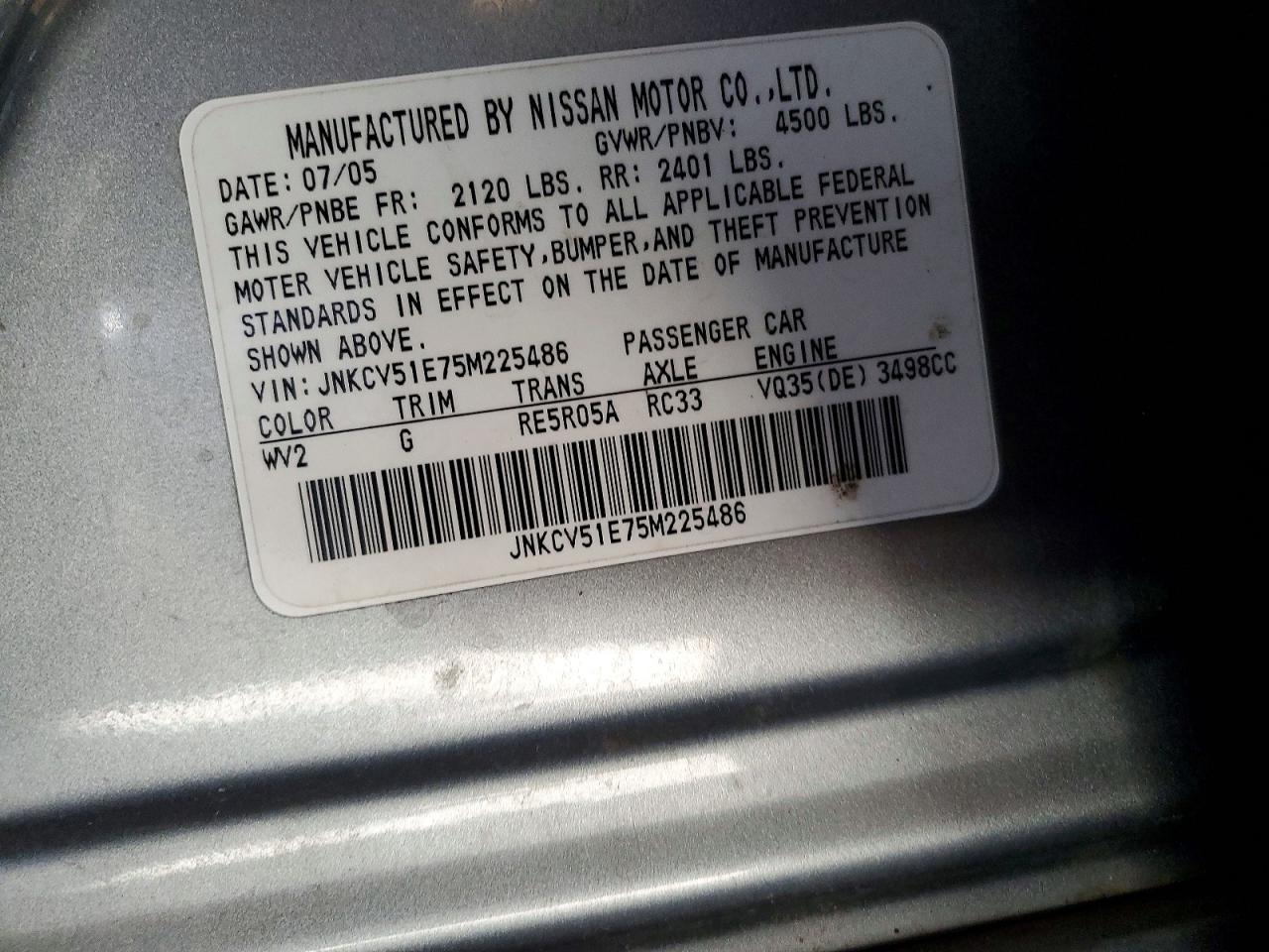 2005 INFINITI G35