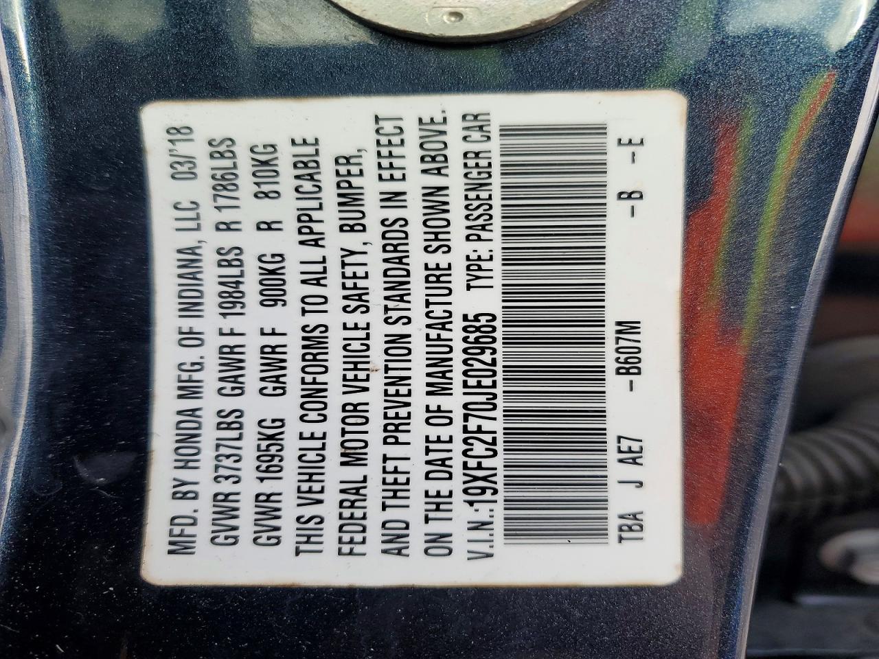 2018 HONDA CIVIC