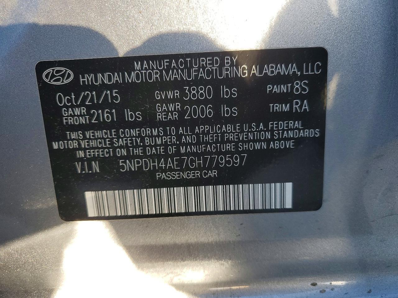 2016 HYUNDAI ELANTRA