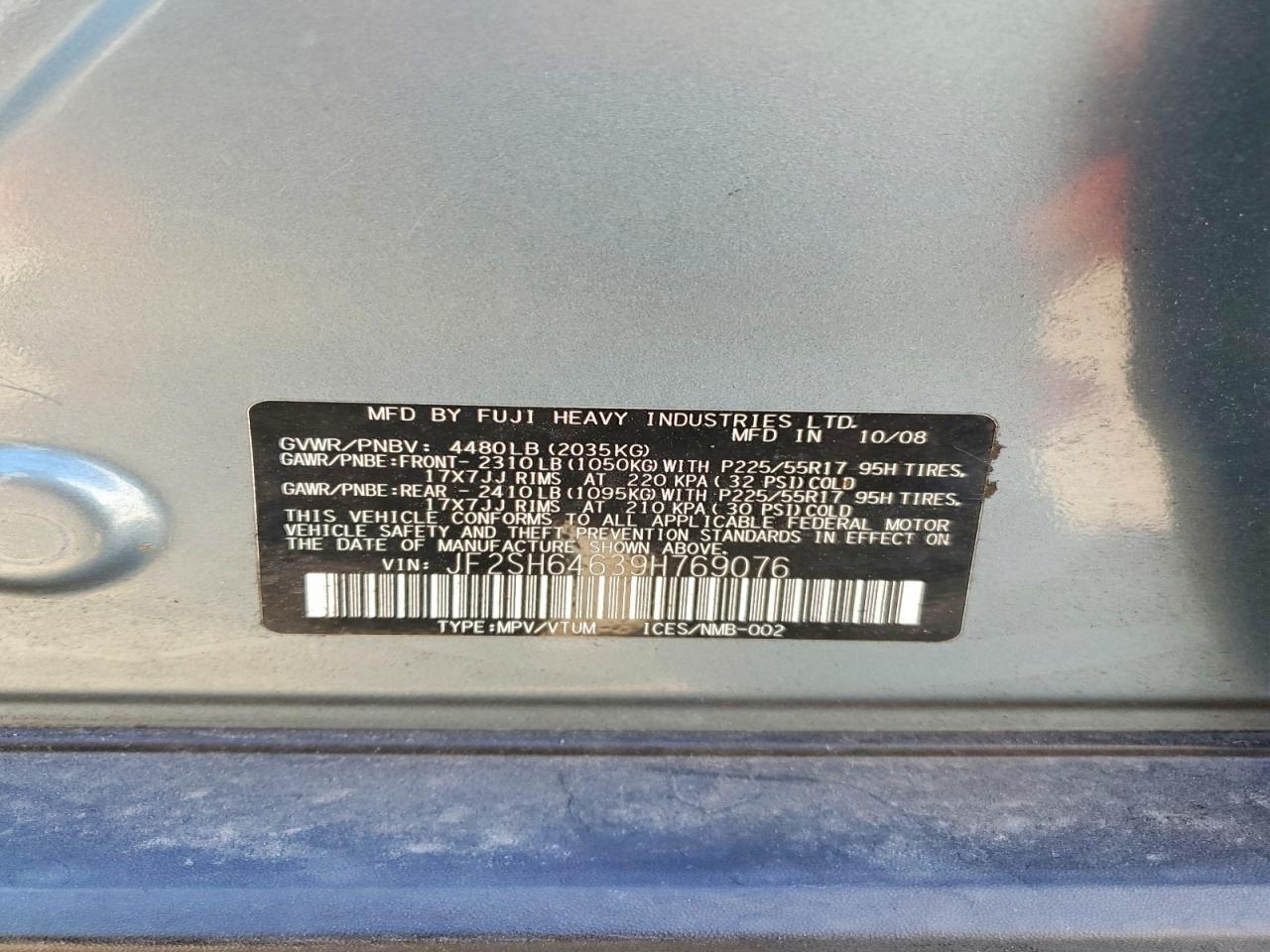 2009 SUBARU FORESTER
