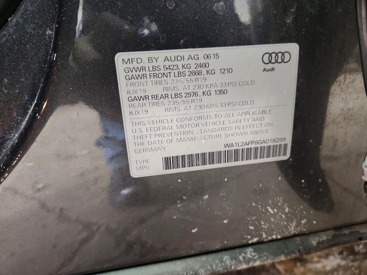 2016 AUDI Q5