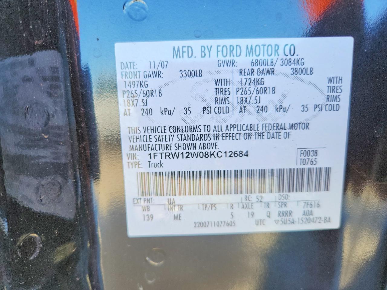2008 FORD F-150 Lightning