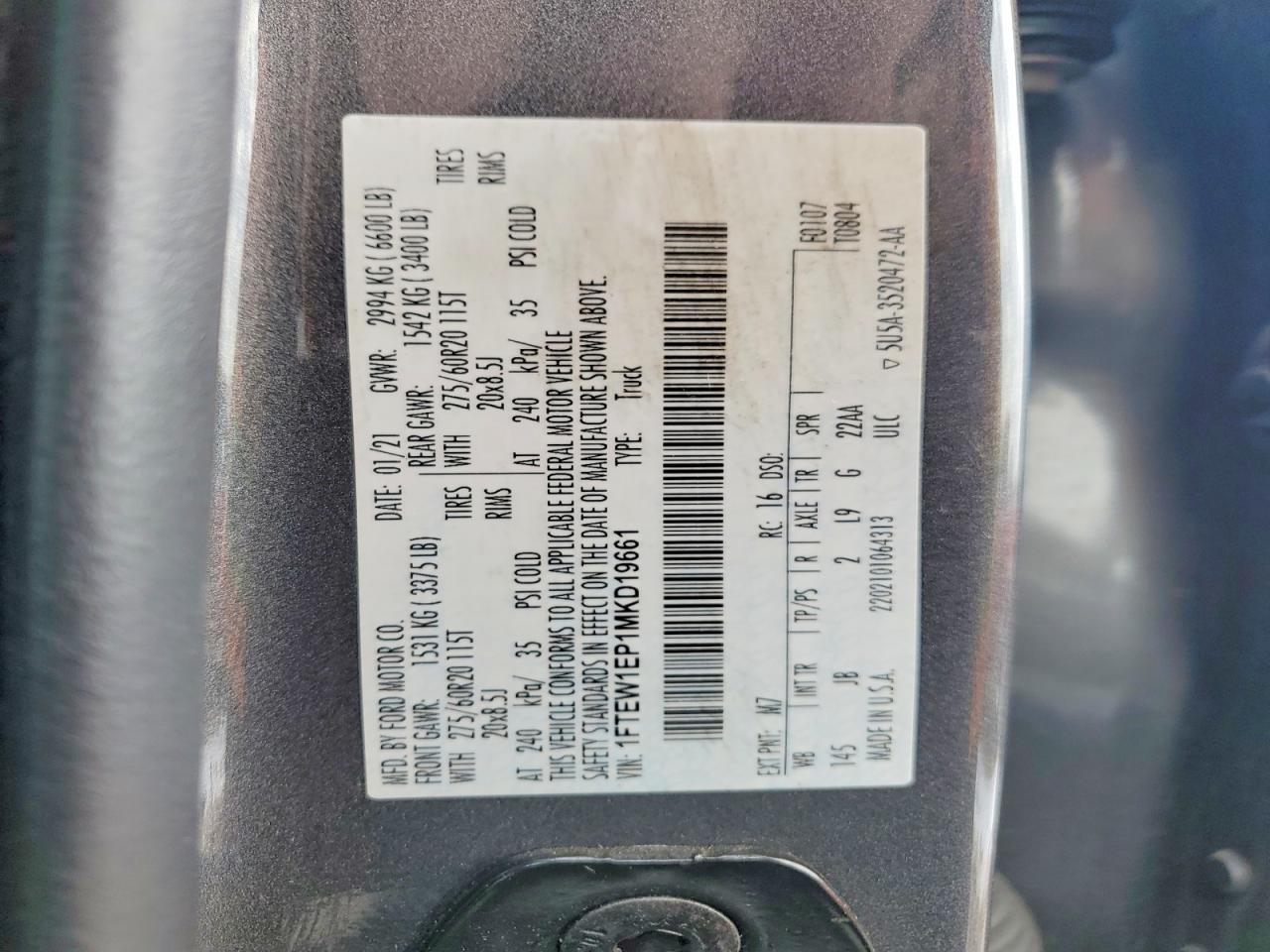 2021 FORD F-150