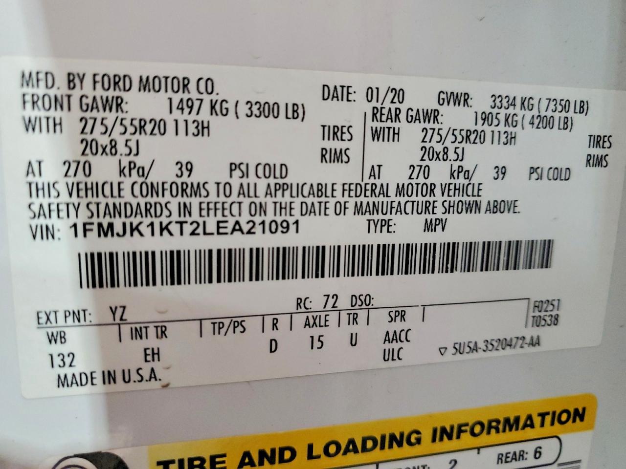 2020 FORD Expedition