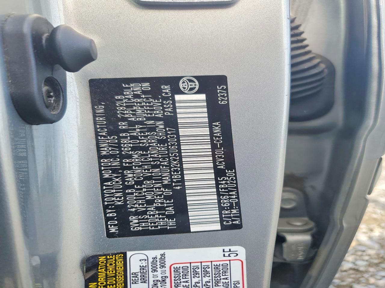 2005 TOYOTA CAMRY