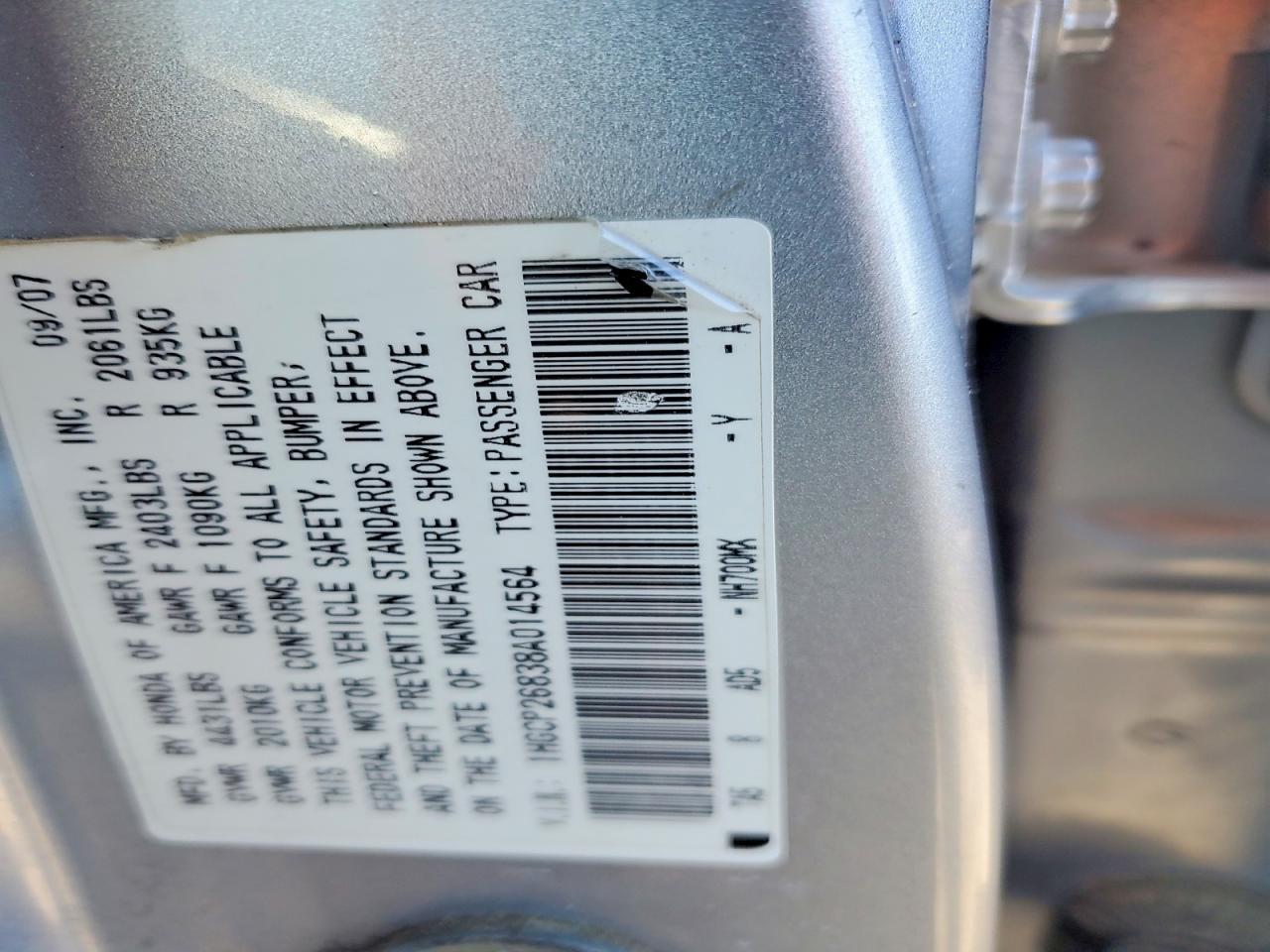 2008 HONDA ACCORD