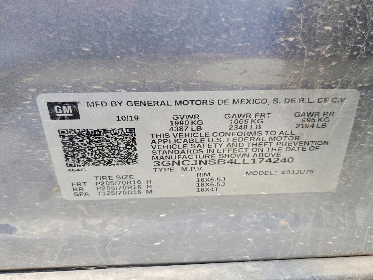 2020 CHEVROLET TRAX