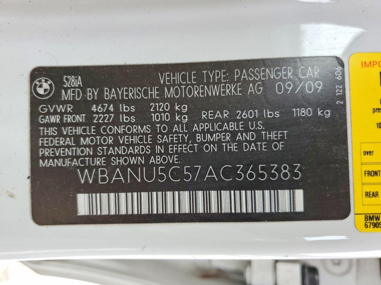 2010 BMW 5 series