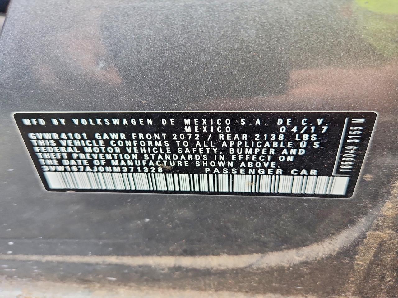 2017 VOLKSWAGEN JETTA