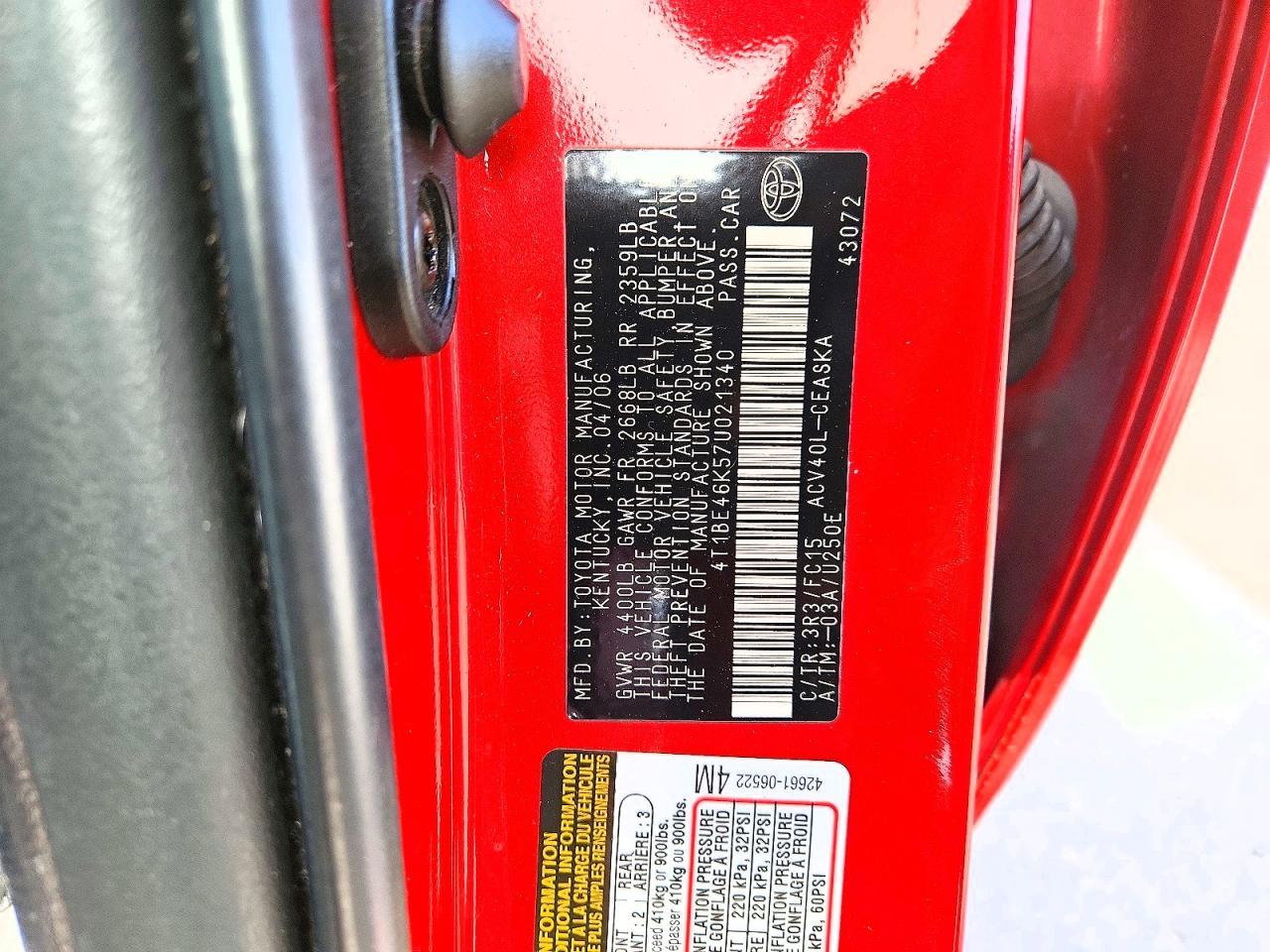 2007 TOYOTA CAMRY