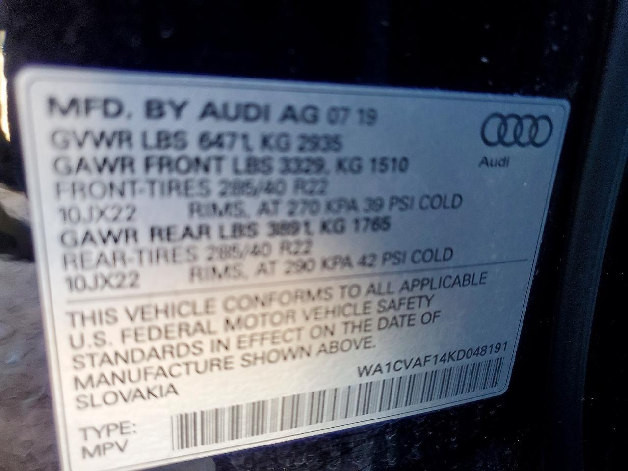2019 AUDI Q8