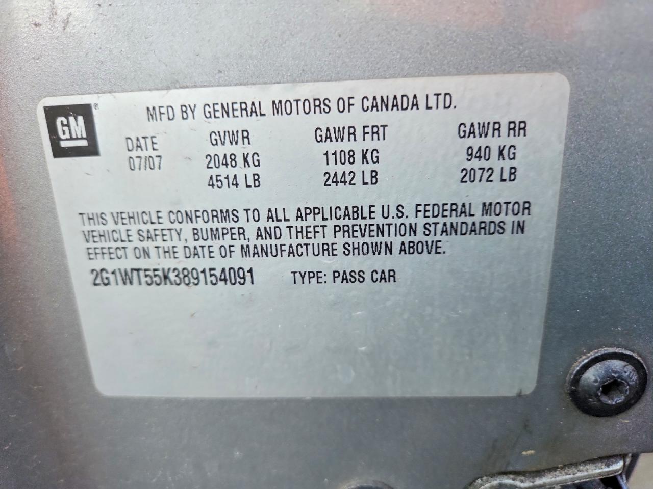 2008 CHEVROLET IMPALA