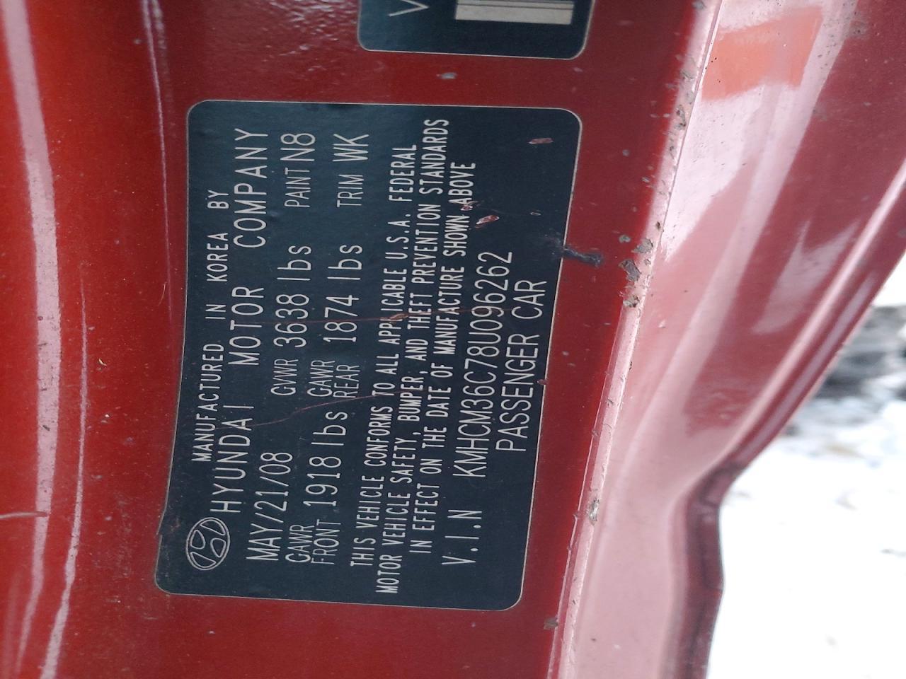 2008 HYUNDAI ACCENT