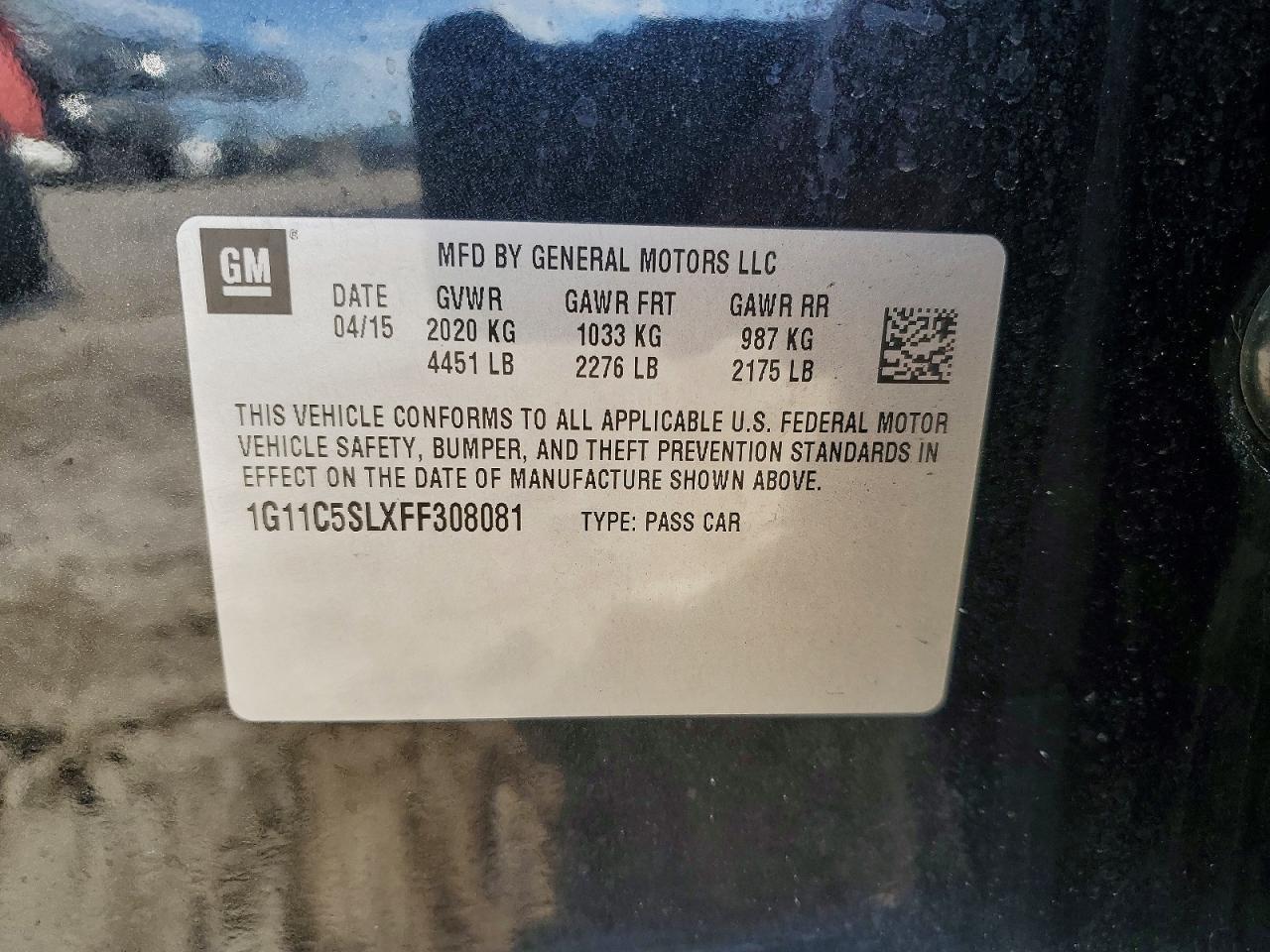 2015 CHEVROLET MALIBU