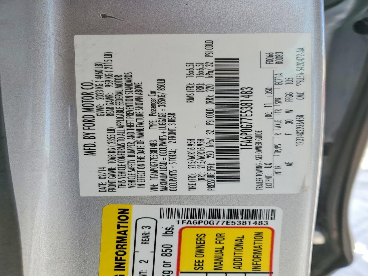 2014 FORD FUSION