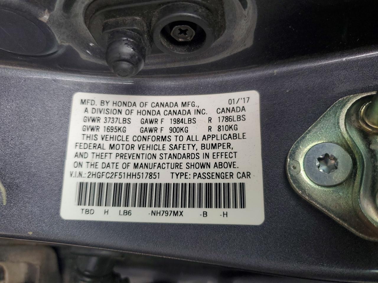 2017 HONDA CIVIC