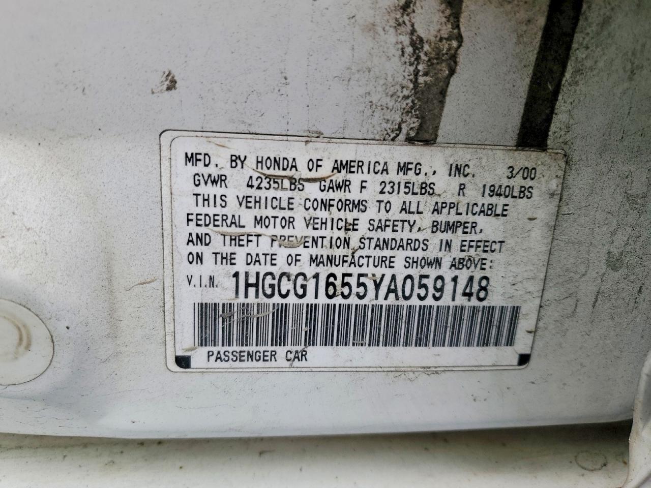 2000 HONDA ACCORD