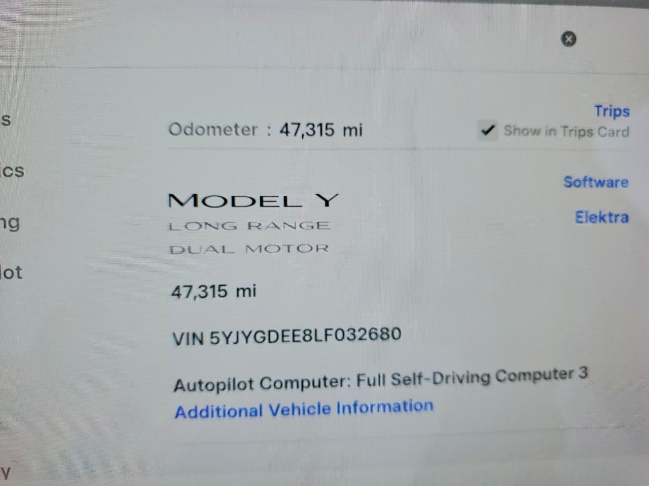 2020 TESLA MODEL Y