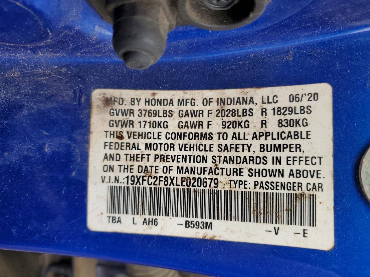 2020 HONDA CIVIC